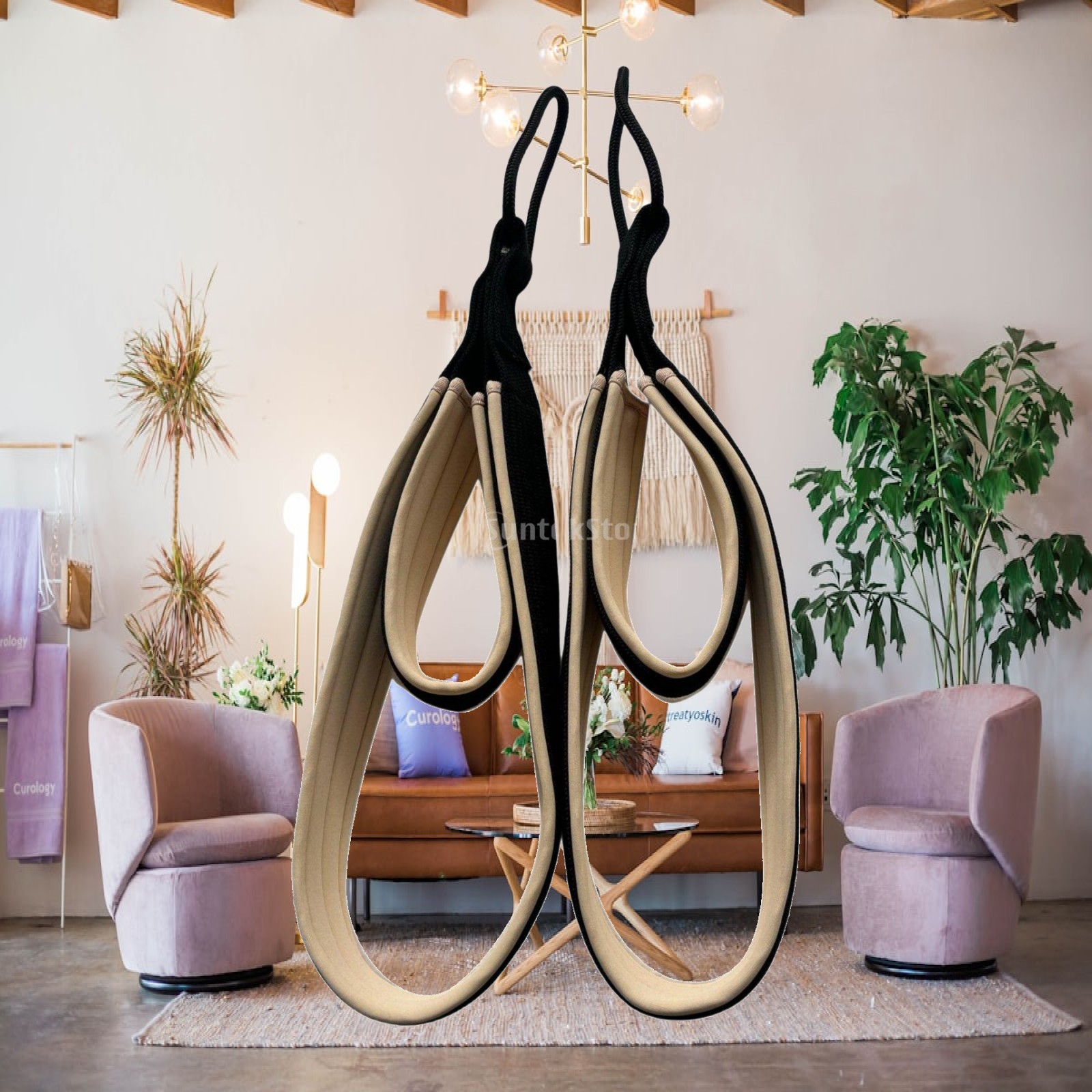 Pilates & Yoga Vida - Pilates Overhead Handle met antislip grip,