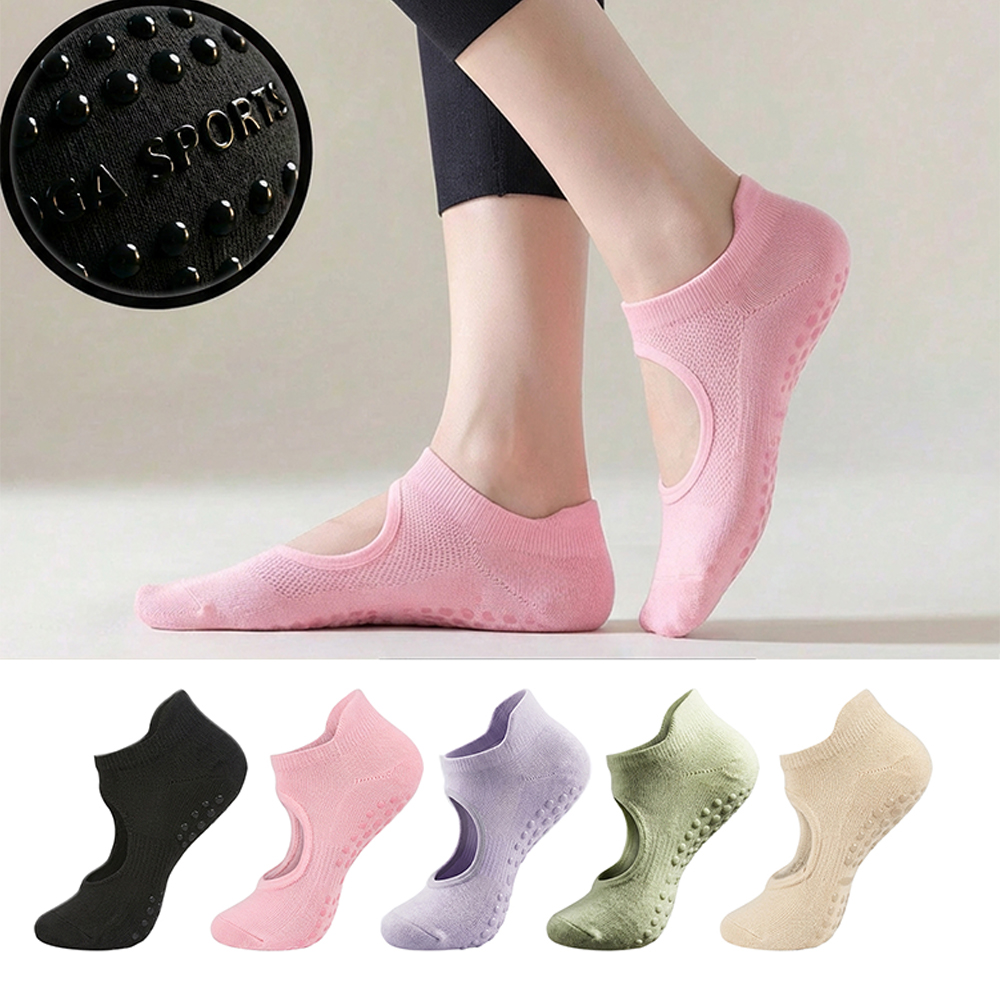 Medias Para Pilates Y Yoga - 2/12PC Backless Antislip Fitness Pilates Sokken