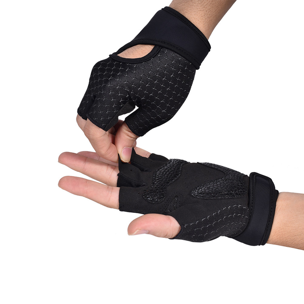 Pilate Yoga Workout - 1 paar fitnesshandschoenen, halve vingers, antislip,