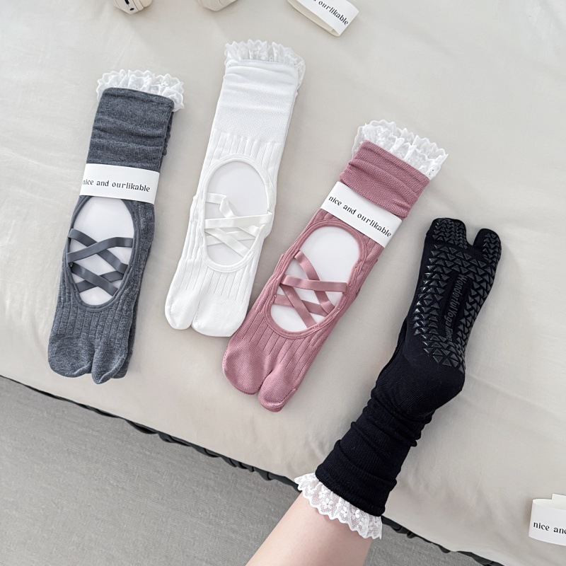 Yoga sokken met kanten rand en - Medias Para Pilates Y Yoga recensie en prijs