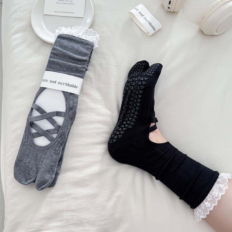 Yoga sokken met kanten rand en - Medias Para Pilates Y Yoga recensie en prijs