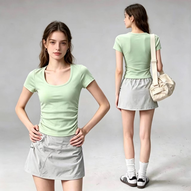 Zomer korte mouw gevoerde spor - Pilate Yoga Workout recensie en prijs